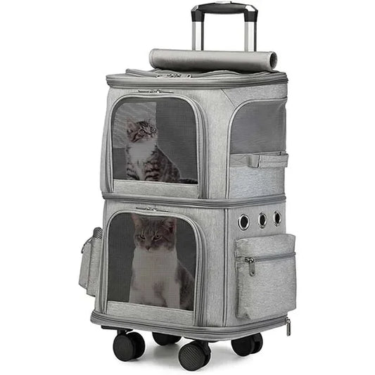 Pet Carrier Backpack with Wheels