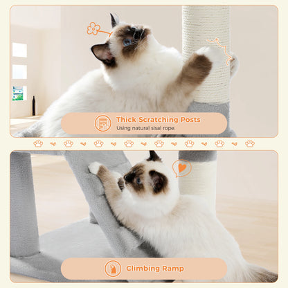 Cat Tree Tower with Cat Condo Cozy Perches Pet Play House