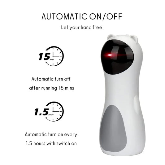 Funny Cat Laser Infrared Handheld Toy Automatic Teaser LED Kitten Interactive Training Entertaining Multi-Angle Robot USB Charge