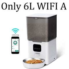 6L Dog Automatic Feeder Transparent Pet Smart Feeder 2L Cats Dispenser Feeding Bowl Remote Tuya WIFI Control Dry Food Pet Feeder
