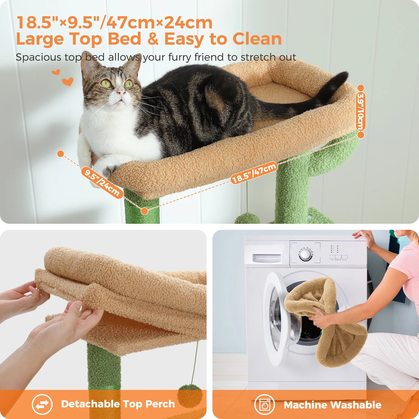 Cat Tree Tower with Cat Condo Cozy Perches Pet Play House
