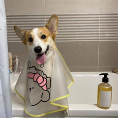 Pets Dogs Clothes Cloak Haircut Cloak Jacket For Dogs Cats Tear Stain Facial Care Waterproof Raincoat Cape Cloth Pet Supplies