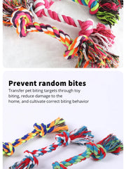 Dog Toy Pet Molar Bite-resistant Cotton Rope Knot for Small Dog Puppy Relieving Stuffy Cleaning Teeth Pet Chew Toys