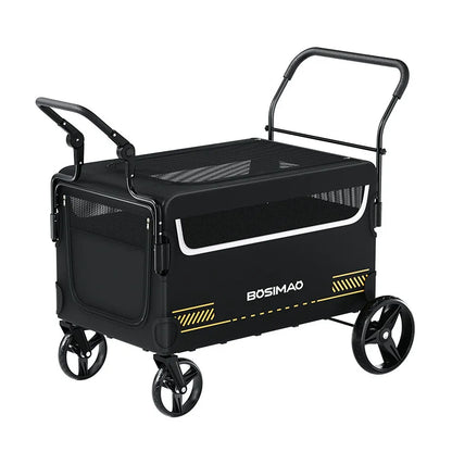 Dog Stroller 4 Wheel Pet Trolley Carrier