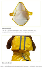 Summer Outdoor Puppy Pet Rain Coat S-XL Hoody Waterproof Jackets PU Raincoat for Dogs Apparel Clothes Little Teddy Dog Raincoat