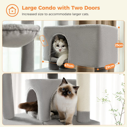 Cat Tree Tower with Cat Condo Cozy Perches Pet Play House