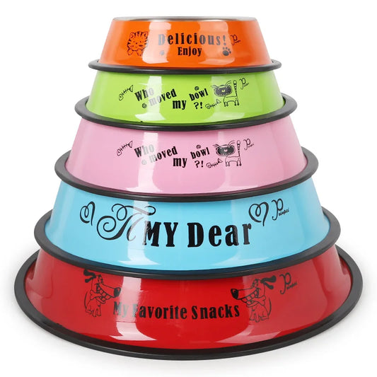 Quality Paw Stainless Steel Pet Dog Bowl Feeder Skidproof Anti-ant Shape Cat Dog Bowls Food Accessories Pet Supplies