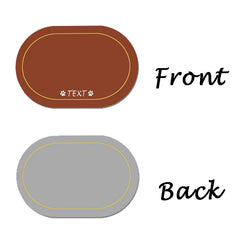 Waterproof Non-slip Pet Feeding Mat Custom Contrast Color Silicone Name ID Food Placemat For Dog Cat Easy Washing Carry