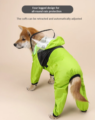 Pet Dog Raincoat Transparent Hooded Jumpsuit Waterproof Water Resistant Coat Clothes for Dogs Outdoor Pet Jacket Supplies
