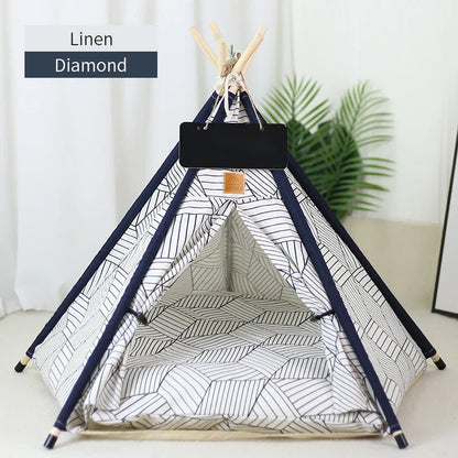 Dog Bed Portable Removable Washable Outdoor Kennels Cave