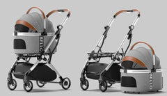 China Factory Supply Outdoor Portable Dog Pushchair Ergonomic Customizable Pet Stroller