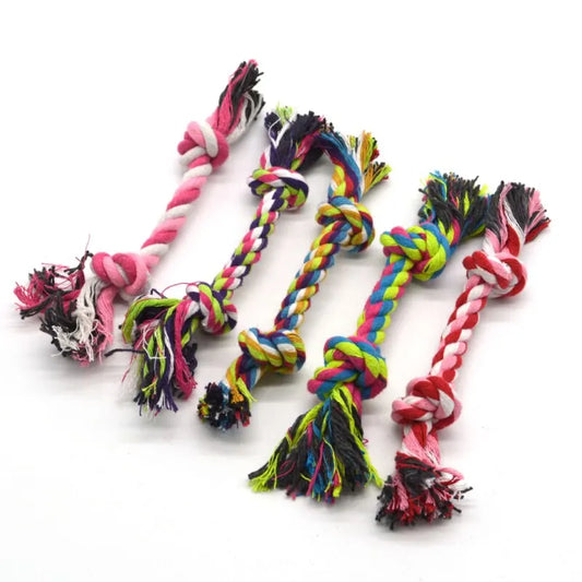 Dog Toy Pet Molar Bite-resistant Cotton Rope Knot for Small Dog Puppy Relieving Stuffy Cleaning Teeth Pet Chew Toys