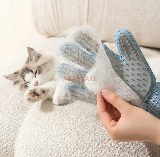 Pet grooming gloves, hairbrush remover, cat grooming tool, hair removal supplies, massage comb, cat hair cleaner