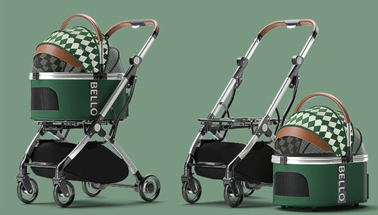 China Factory Supply Outdoor Portable Dog Pushchair Ergonomic Customizable Pet Stroller