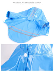 Summer Outdoor Puppy Pet Rain Coat S-XL Hoody Waterproof Jackets PU Raincoat for Dogs Cats Apparel Clothes Wholesale