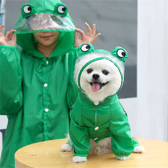Dog Raincoat Waterproof Dogface Large Dog Rain Coat Jacket Reflective Adjustable Pet Dog Raincoat with Hood Pet Supplies