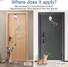 Cat Feather Toys,Hanging Electric Cat Toys for Indoor Cats,Retractable Cat Teaser Toy,Exercise Kitten Toys, Automatic Kitten Toy