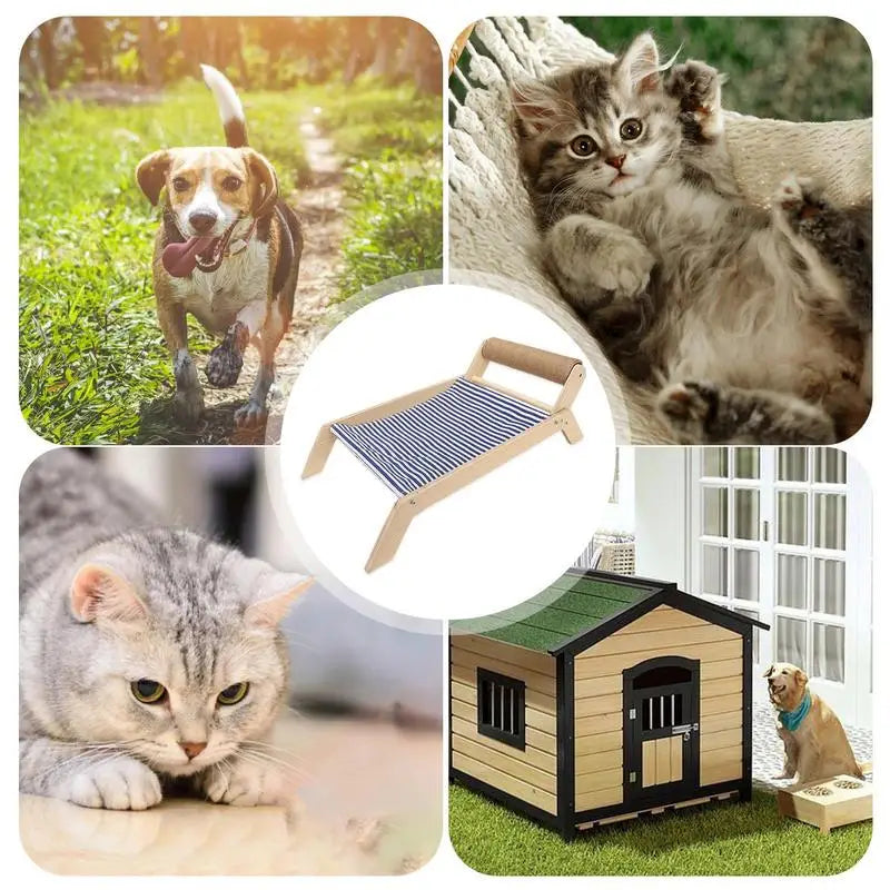 Pet Lounge Chair Portable Solid Cat Hammock