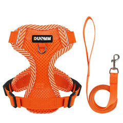 No Pull Small Dog Harness and Leash Set Breathable Puppy Chest Strap Reflective Pet Harness Vest 4-point Adjustment Chihuahua
