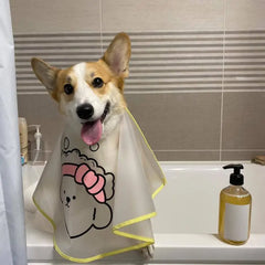 Pets Dogs Clothes Cloak Haircut Cloak Jacket For Dogs Cats Tear Stain Facial Care Waterproof Raincoat Cape Cloth Pet Supplies