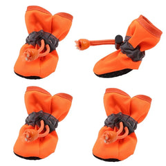 4pcs/set Waterproof Pet Dog Shoes Chihuahua Anti-slip Rain Boots Footwear For Small Cats Dogs Puppy Booties