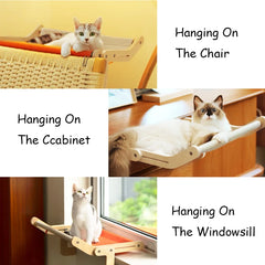 Safety Breathable Cats Bed Durable Window Balcony Hanging Cat Hammock for Pet Indoor Cat Bed