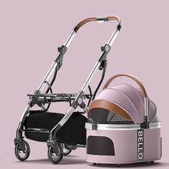 China Factory Supply Outdoor Portable Dog Pushchair Ergonomic Customizable Pet Stroller