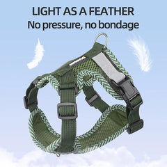 No Pull Small Dog Harness and Leash Set Breathable Puppy Chest Strap Reflective Pet Harness Vest 4-point Adjustment Chihuahua