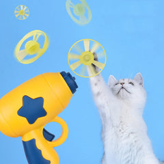 Funny Cat Interactive Teaser Training Toy Rotating Flying Discs Games Toys Pets Supplies Accessories Toys for Cat Random Color