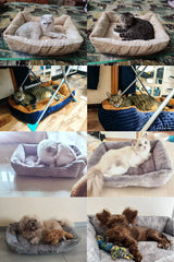 Bed for Dog Cat Pet Square Plush Kennel Medium Small Dog Sofa Bed Cushion Pet Calming Dog Bed House Pet Supplies Accessories