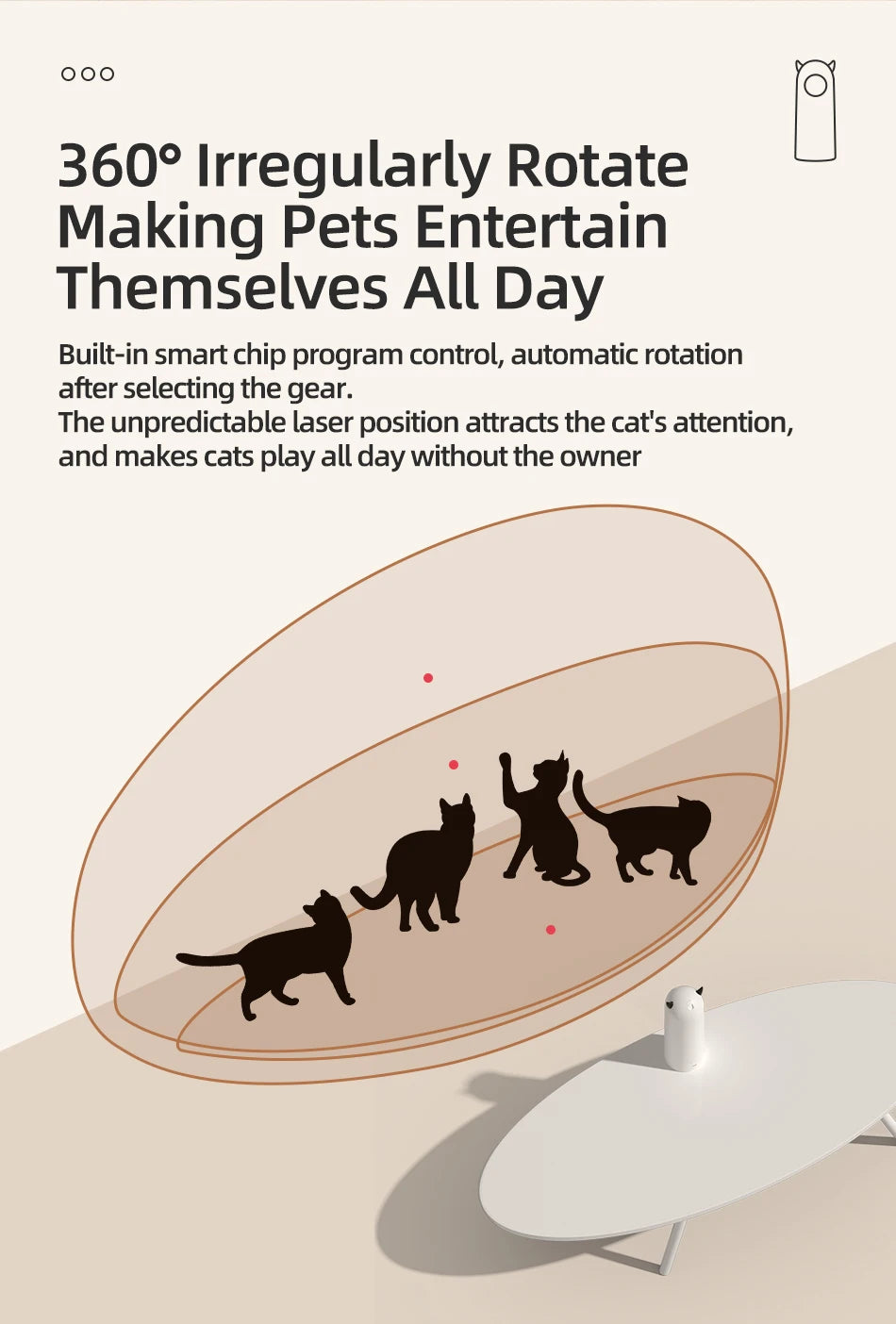 ROJECO Automatic Cat Toy