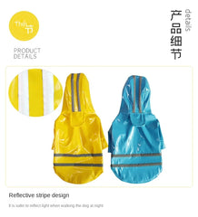 Summer Outdoor Puppy Pet Rain Coat S-XL Hoody Waterproof Jackets PU Raincoat for Dogs Apparel Clothes Little Teddy Dog Raincoat