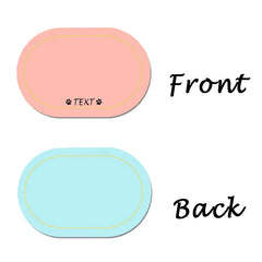 Waterproof Non-slip Pet Feeding Mat Custom Contrast Color Silicone Name ID Food Placemat For Dog Cat Easy Washing Carry