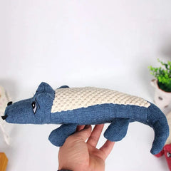 Pet Chew Toys Interactive Cartoon Animal Plush Alligator Shape Dog Sound Toy Gnawing Grinding Teeth Training Supplies