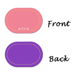 Waterproof Non-slip Pet Feeding Mat Custom Contrast Color Silicone Name ID Food Placemat For Dog Cat Easy Washing Carry