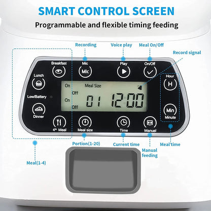 3.5L Automatic Pet Feeder WiFi APP Smart Timed Dosing Feeder