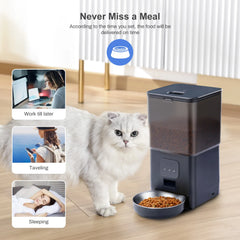 6L Dog Automatic Feeder Transparent Pet Smart Feeder 2L Cats Dispenser Feeding Bowl Remote Tuya WIFI Control Dry Food Pet Feeder