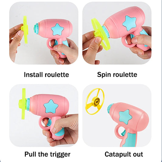 Funny Cat Interactive Teaser Training Toy Rotating Flying Discs Games Toys Pets Supplies Accessories Toys for Cat Random Color