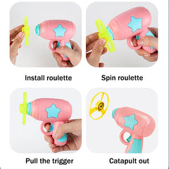 Funny Cat Interactive Teaser Training Toy Rotating Flying Discs Games Toys Pets Supplies Accessories Toys for Cat Random Color