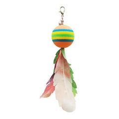 Cat Toys Interactive Funny Cat Feather Wand Suction Cup Ball Feathers Replacements with Bells for Indoor Cats Kitten Exercise