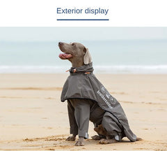 New Dog Raincoat Waterproof and Comfortable Fabric Night Reflective Hooded Pet Supplies Labrador Golden Retriever Bulldog