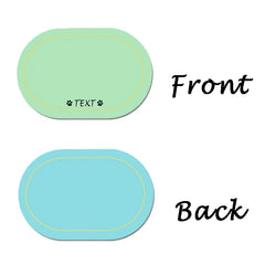 Waterproof Non-slip Pet Feeding Mat Custom Contrast Color Silicone Name ID Food Placemat For Dog Cat Easy Washing Carry