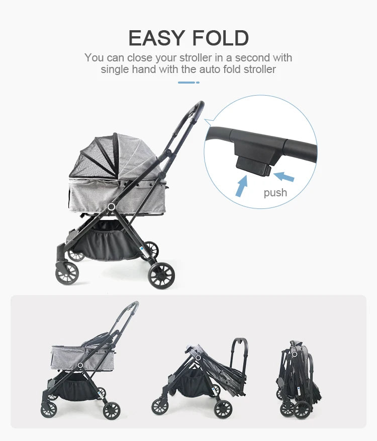 Pet Stroller,New Design Easy To Carry Pet Strollers For 2 Pets