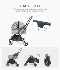 Pet Stroller,New Design Easy To Carry Pet Strollers For 2 Pets For Cats And Dogs