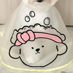 Pets Dogs Clothes Cloak Haircut Cloak Jacket For Dogs Cats Tear Stain Facial Care Waterproof Raincoat Cape Cloth Pet Supplies
