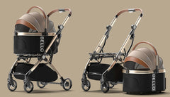 China Factory Supply Outdoor Portable Dog Pushchair Ergonomic Customizable Pet Stroller