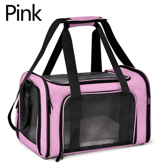 Dog Cat Carrier Bag Soft Carrier Side Backpack Pet Dog Travel Bags Airline Approved Transport for Small Dogs Cats Outgoing