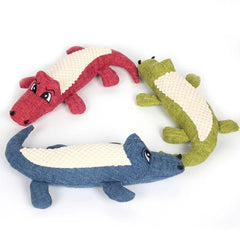 Pet Chew Toys Interactive Cartoon Animal Plush Alligator Shape Dog Sound Toy Gnawing Grinding Teeth Training Supplies