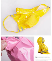 Summer Outdoor Puppy Pet Rain Coat S-XL Hoody Waterproof Jackets PU Raincoat for Dogs Cats Apparel Clothes Wholesale