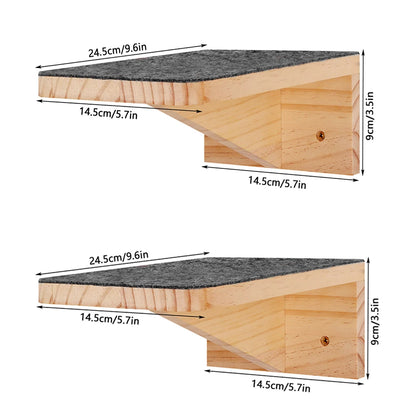 Cat Hammock Cat Tree Wall Mounted Wooden Furniture Scratcher